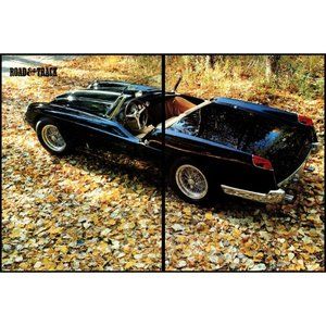 1957 Ferrari 250 GT Pininfarina Cabriolet Convertible 2 Page Vintage Print Ad